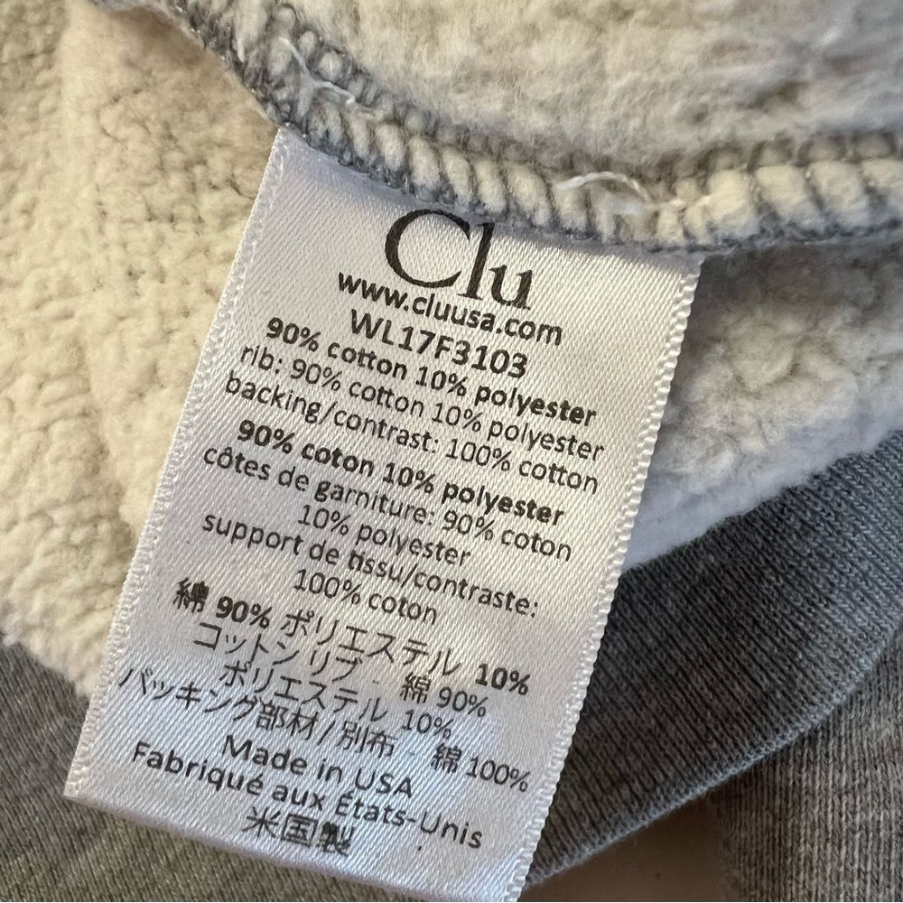 CLU One Shoulder Ruffled Sweatshirt In Heather Gray/White - Picture 6 of 10